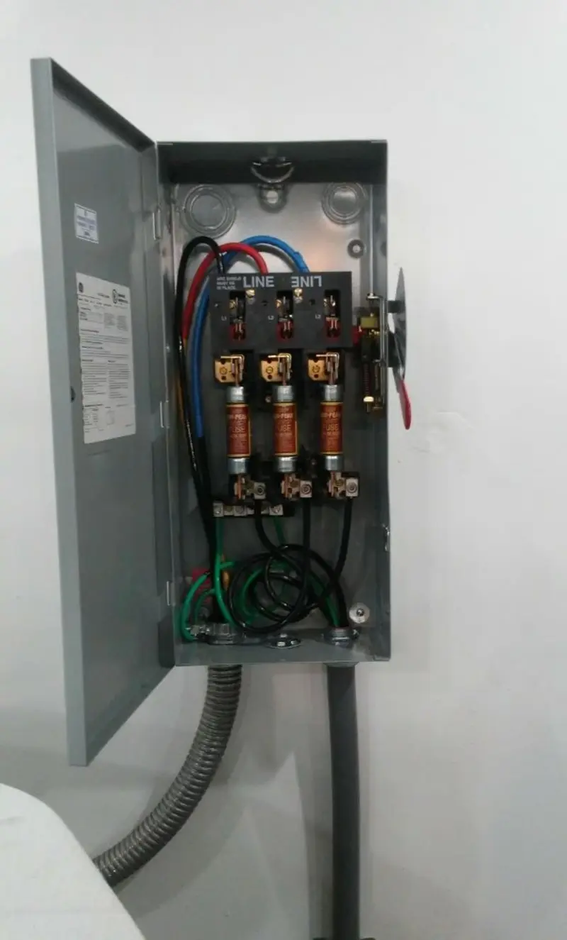 Three-phase disconnect switch installed for Electrical Wiring & Rewiring in Royal Palm Beach