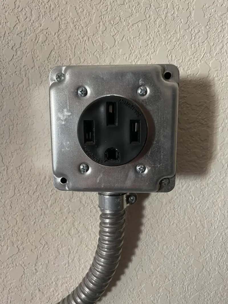NEMA 14-50 outlet installed for Electrical Panel Upgrade in Royal Palm Beach